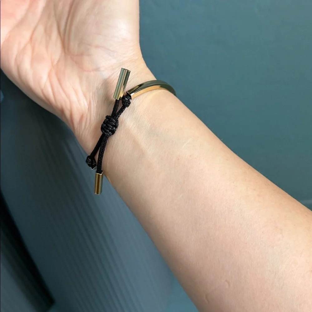 Gold and Black Wood/Gold Bracelet
